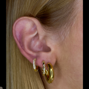 Gold Gift Bedazzled Hoops