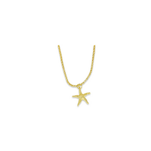 Gold Textured Starfish Necklace