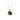 Gold Green Moon Necklace