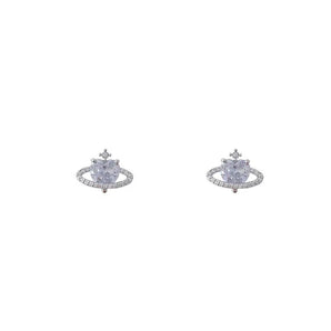 Silver Crown Jewel Studs