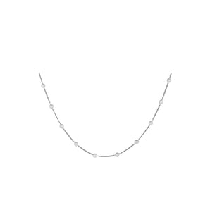Silver Elegant Pearl SHORT Necklace