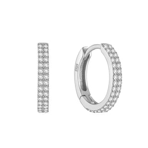 Silver Fashionista Small Hoops