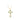 Gold Turquoise Blue Cross Necklace