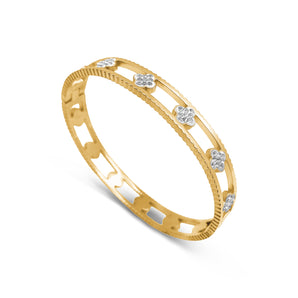 Gold Filled Clover Bangle