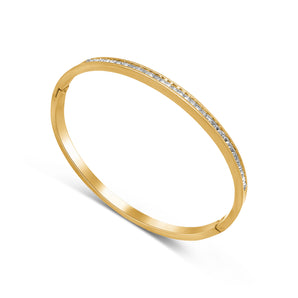 Gold Crystal Waterfall Bangle