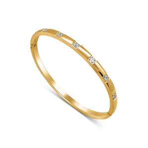 Gold Malibu Crystal Bangle