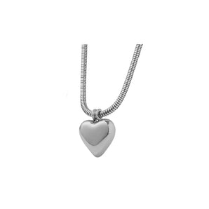 Silver Huge Heart Necklace