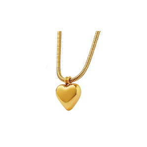 Gold Huge Heart Necklace
