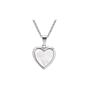 Silver Big Heart Openable Necklace