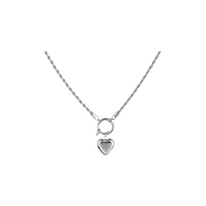 Silver Unique Heart Necklace