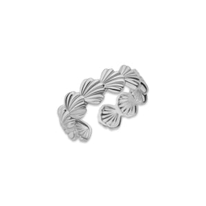 Silver Shell Adjustable Ring