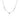 Silver necklace featuring the names "Binky" and "Belle" on either side of a sparkling pavé heart charm, displayed on a white background.
