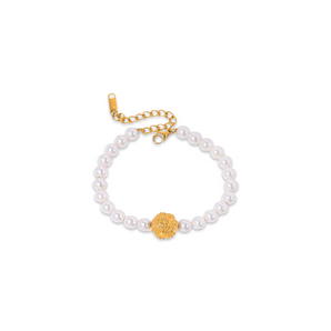Crystal Ball Pearl Bracelet