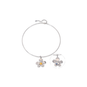 Silver Cally Flower Necklace