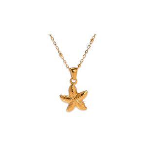 Gold Small Starfish Necklace