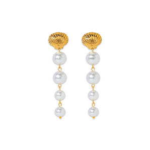 Pearl and Shell Droplets Studs