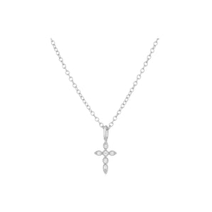 Silver Dainty Tiny Cross Necklace
