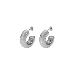 Silver Thick Hoops 3cm
