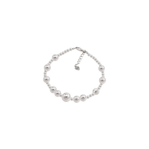 Ball and Bead Silver Bracelet