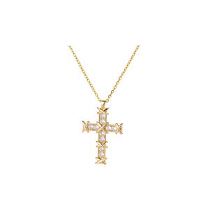 Gold X Cross Necklace
