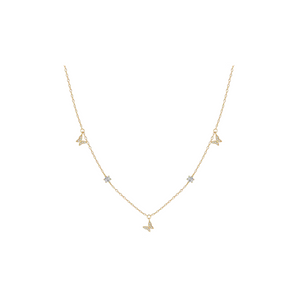 Gold Dainty Butterfly Necklace