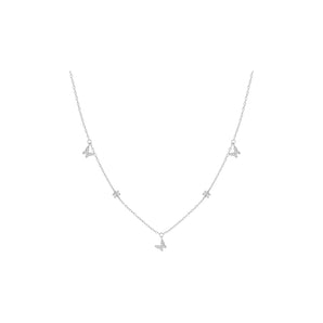 Silver Dainty Butterfly Necklace