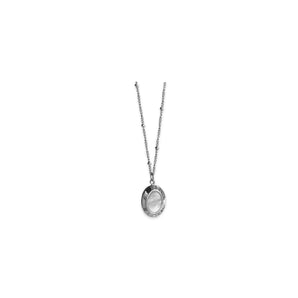 Silver Marble Pendant Necklace