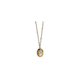 Gold Marble Pendant Necklace