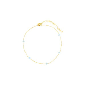 Gold Turquoise Flower Bracelet