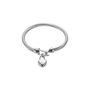 Silver Hook Heart Bracelet