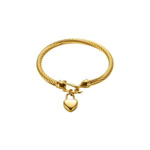 Gold Hook Heart Bracelet