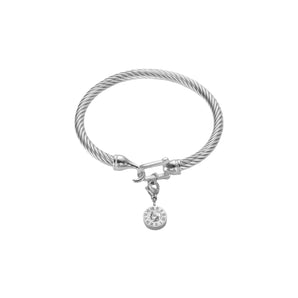 Silver Hook Roman Crystal Bracelet
