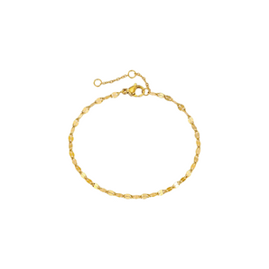 Gold Textured Chain Anklet