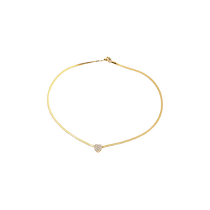 Gold Dainty Heart Necklace
