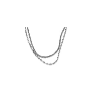 Silver Two Layered Stylish Necklace