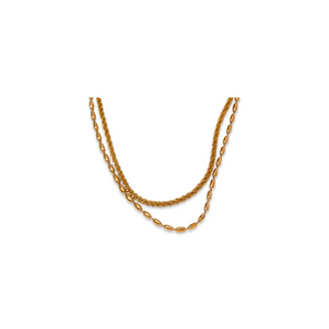 Gold Two Layered Stylish Necklace