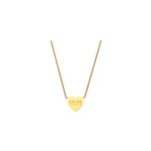 Gold Heart Shaped 11:11 Necklace