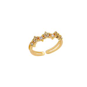 Gold Small Star Adjustable Ring
