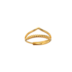 Gold Pointy Adjustable Ring