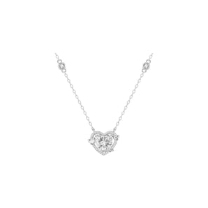 Silver Iconic Crystal Heart Necklace