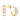 A pair of gold-plated stud earrings with crystal embellishments