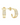 A pair of gold-plated stud earrings with crystal embellishments