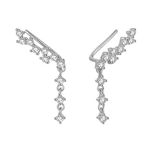 Silver Unique Dangly Studs