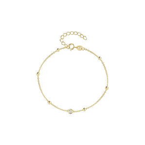 Gold Thin Beads Bracelet