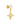 A gold-colored stud earring featuring a star shape with crystal embellishments.