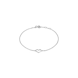 Silver Elegant Heart Bracelet