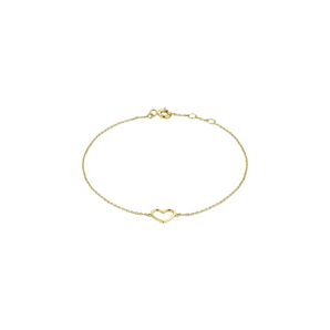 Gold Elegant Heart Bracelet