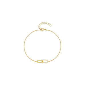 Gold Dainty Connected Bracelet