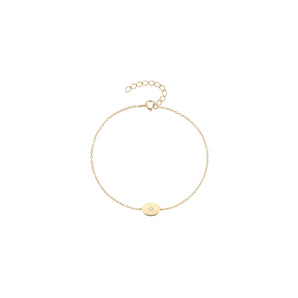 Gold Dainty Pendant Bracelet