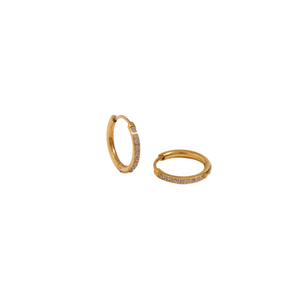 Gold 16mm Original Crystal Hoops